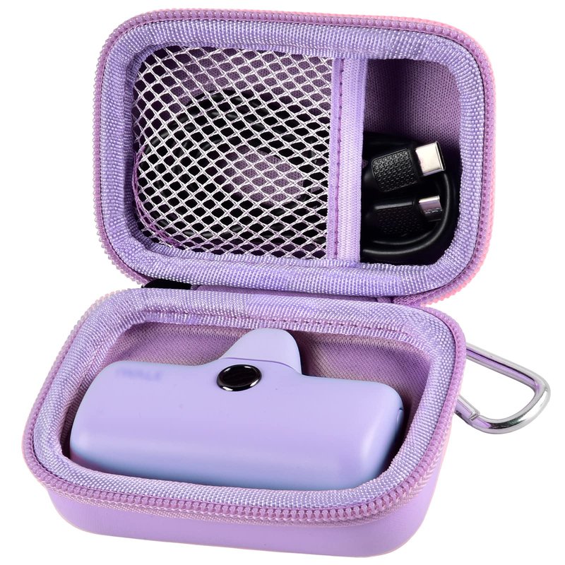 Portable Charger Power Bank Case for Swyop/for Feob/for Charmast/for JEJILL/for LanLuk/for VEGER/for iWALK/for Taegila/for Kuulaa and More Small Charging Battery Pack - Bag Only (Purple)