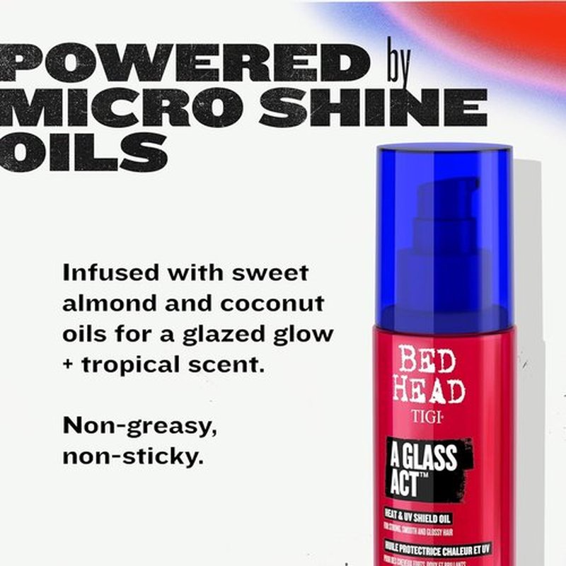 Bed Head by TIGI Heat Protectant Oil - Multi-Tasking UV & Color Defense, Anti-Frizz, 3.62 fl oz