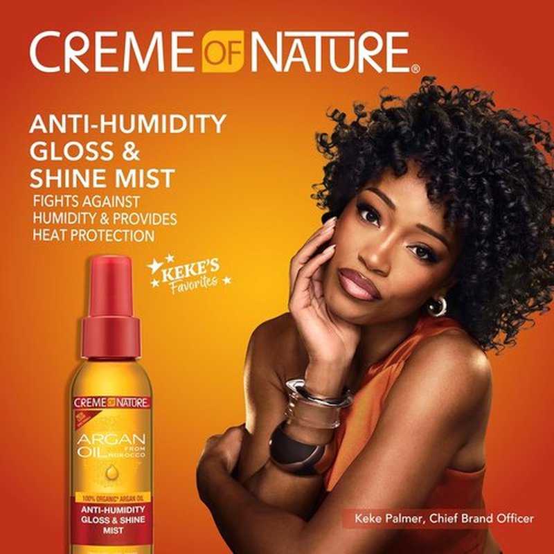 Creme of Nature Anti-Humidity Gloss & Shine Mist - Lightweight Frizz Control & Heat Protection | 4 oz