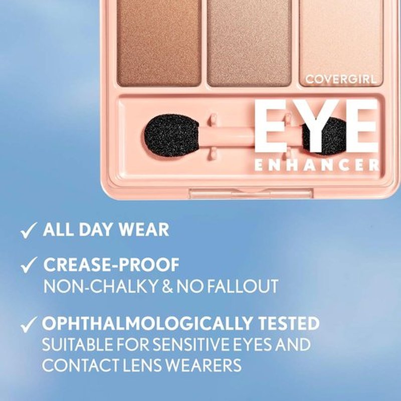 Covergirl Eye Enhancer | Bellini Spritz Eyeshadow Quad - Easy-to-Wear, Clean & Vegan, Talc-Free, 0.19oz