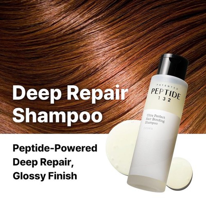COSRX PEPTIDE 132 Hair Bonding Shampoo - Daily Dandruff Treatment, Repairs & Strengthens Dry Hair - 3.38 fl oz