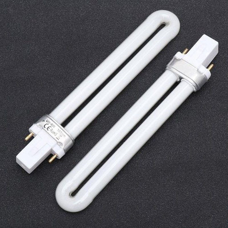 Lurrose 4pcs Nail Dryer Lamp Bulbs Replacement 9W UV 365nm Tube for Nail Art Dryer UV Lamp Light