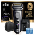 Braun Series 9 PRO+ Electric Shaver for Men, Wet & Dry Foil Razor, 6-in-1 SmartCare Clean & Charge Center, Built-in Precision ProTrimmer, Travel Case, Silver 9667cc