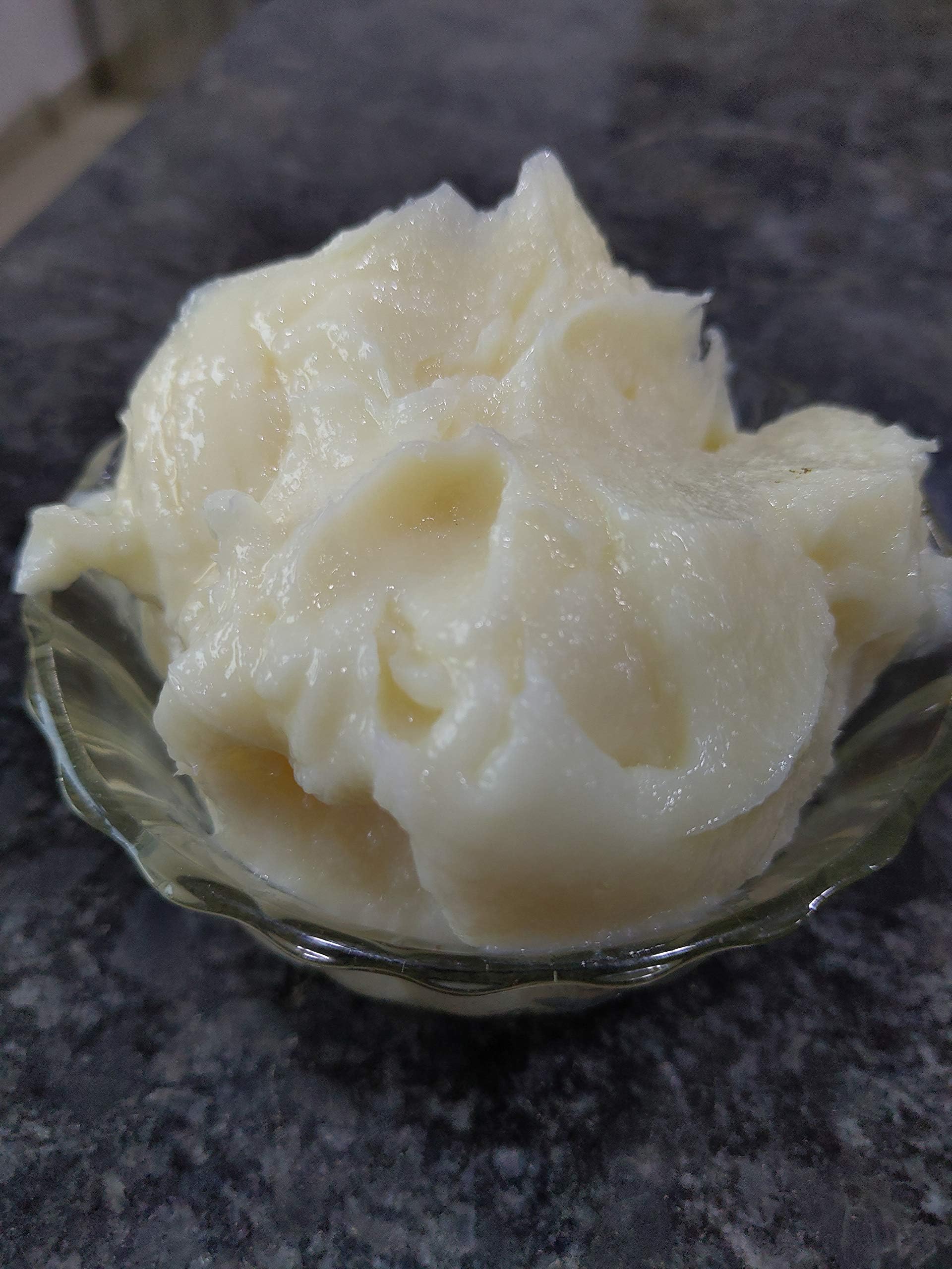 SunNature 100% Pure Mango Butter - Can Substitute Shea Butter in Soap and Lotion Recipes - Moisturising, Scent-free, Hexane-free (4 Oz)