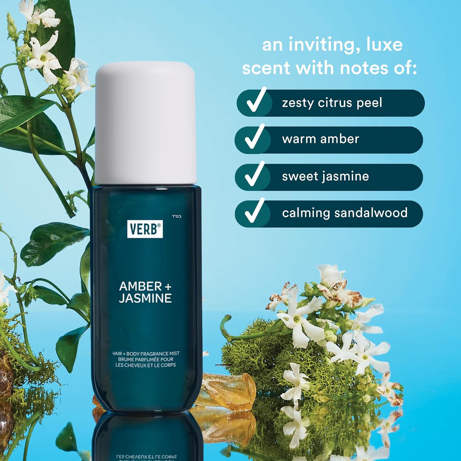 VERB Hydrate Styling Cream - Smooth Frizz and Nourish Dry Hair - Amber & Warm Jasmine Scent