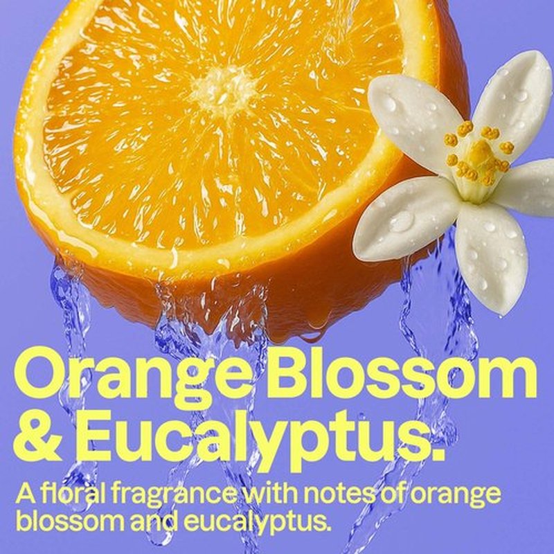 ATTITUDE Body Wash, EWG Verified Shower Gel, Dermatologically Tested, Plant and Mineral-Based, Vegan Personal Care Products, Orange Blossom & Eucalyptus, 32 Fl Oz