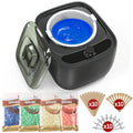 Waxing Kit for Women Men, Wax Warmer with Silicone Bowl & 4 Bags Hard Wax Beads, Portable Wax Kit for Sensitive Skin Full Body Hair Removal, Brazilian Bikini, Eyebrow, Face, Black