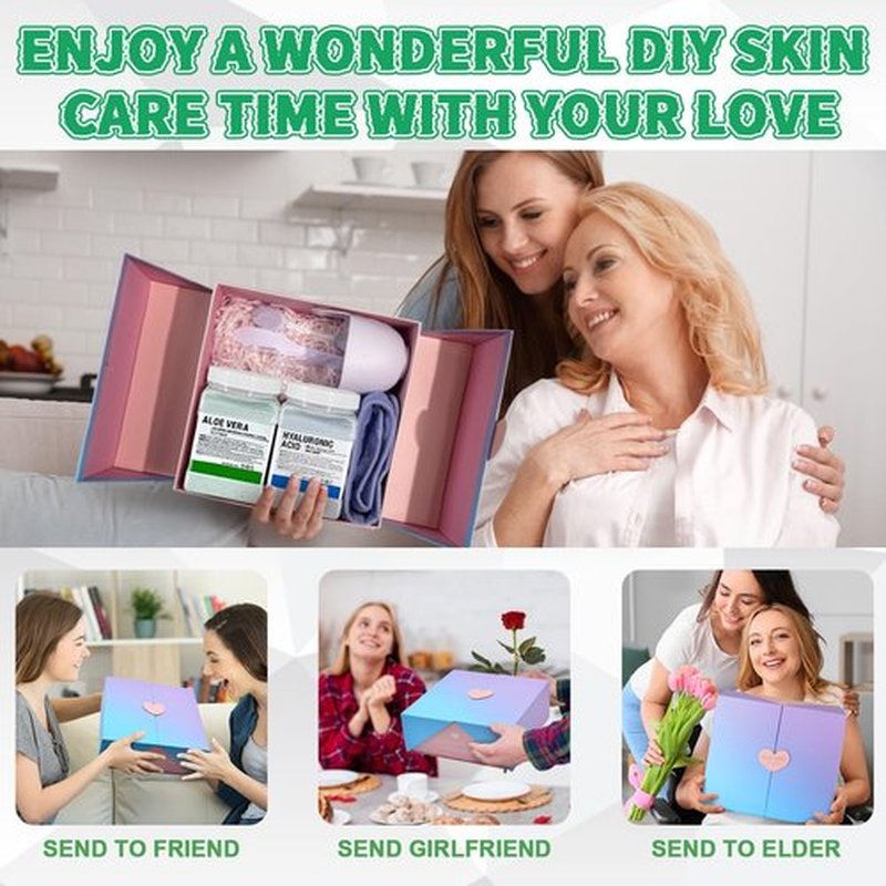 Ouhans Jelly Mask Set,Hyalorunic Acid Jelly Masks For Facials Professional,Aloe Vera Hydro Jelly Mask,Hydrating Rubber Masks, Facial Mask Mixing Bowl Set And Headband,Birthday Gifts Set for Women
