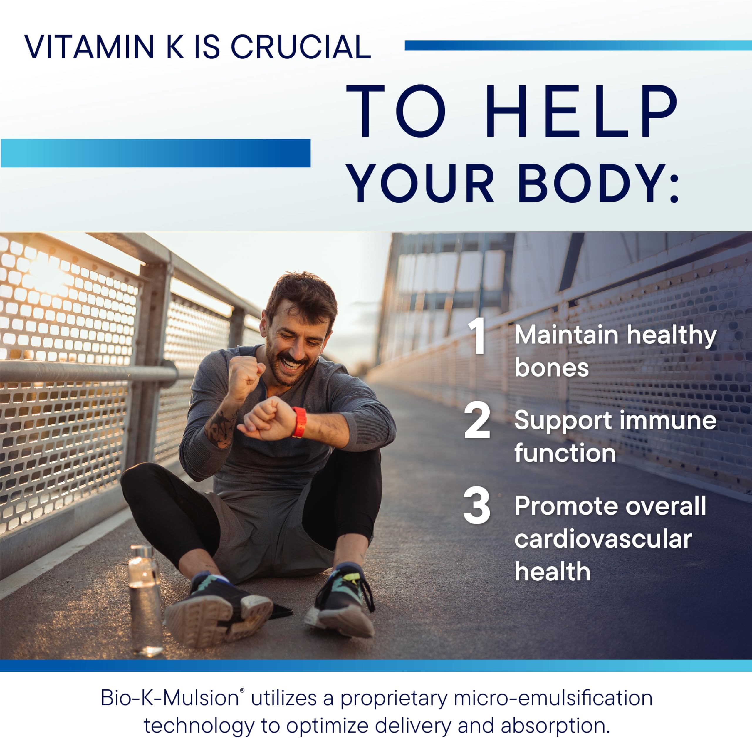 BIOTICS RESEARCH Bio K Mulsion Liquid Vitamin K Drops - 500 mcg/S - Vitamin K1 phytonadione for Adults - VIT K Supplement - Strong Bones, Heart Health, Blood Clotting Support, 1 fl oz