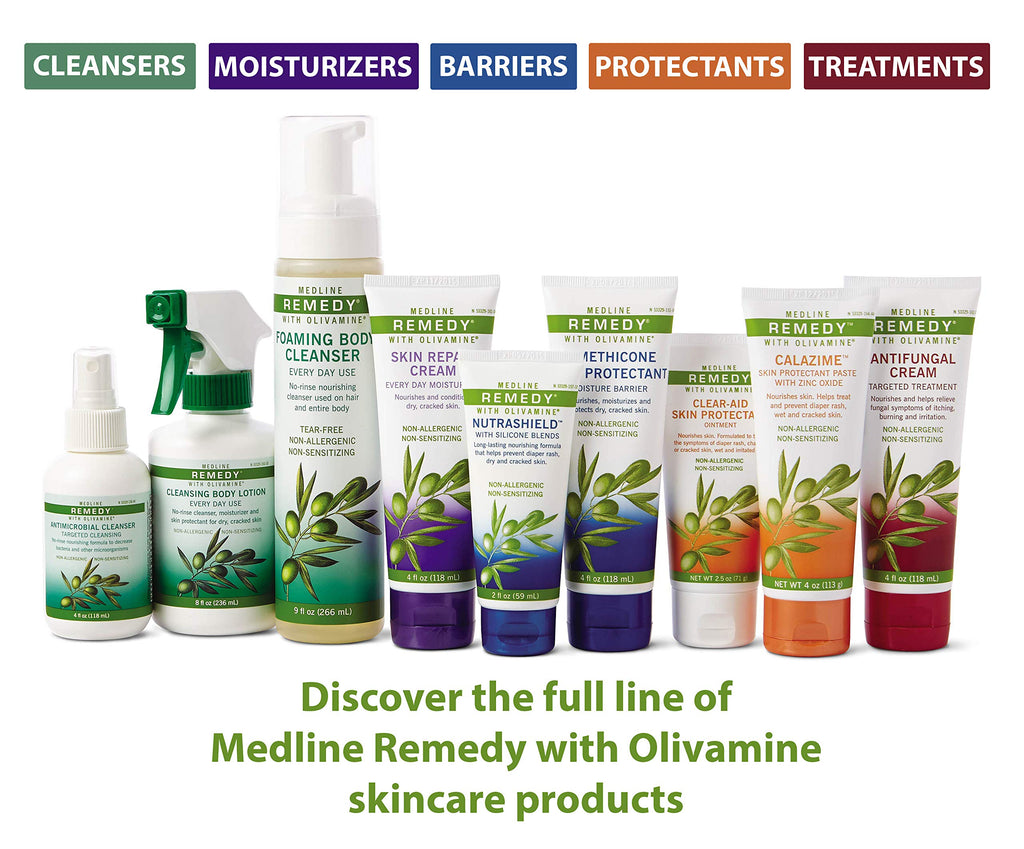 Medline Medline Remedy Skin Repair Cream Every Day Moisturizer with Olivamine, 4 Oz