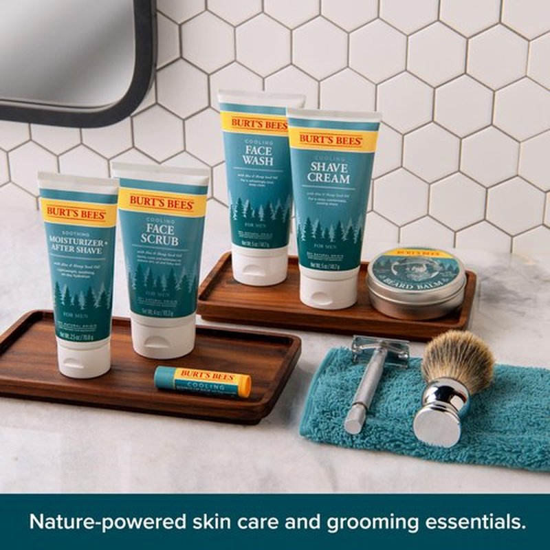 Burt's Bees Cooling Face Scrub with Aloe & Hemp, For Men, 4 Ounces
