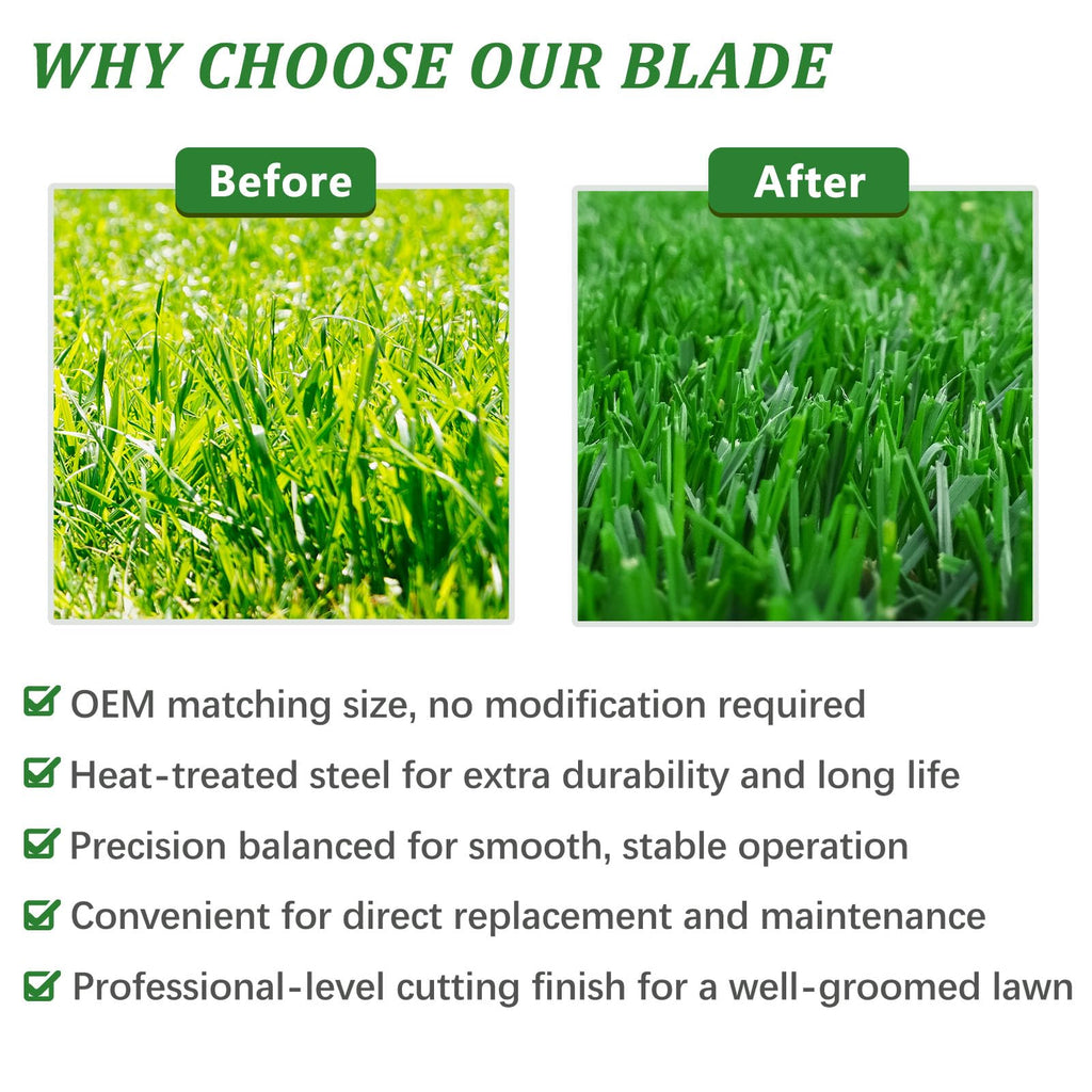JYLEYJ 482877 481706 48110 High Lift Blade for 48" Scag Freedom Z Liberty Z Tiger Cub Exmark 48 Mower Deck Replace Hus tler 601123 Bad Boy 038-5350-00 (3 Pack)