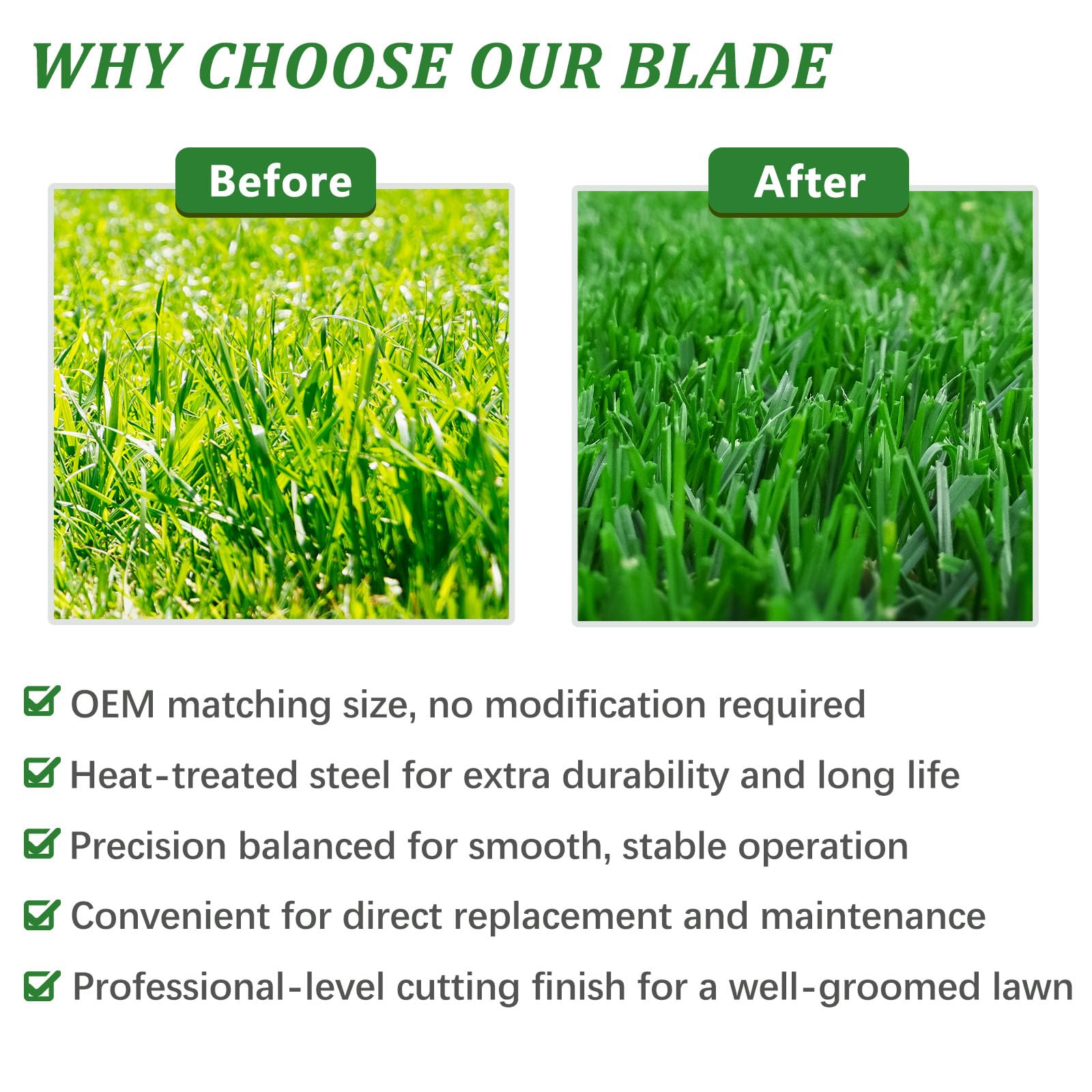JYLEYJ 482877 481706 48110 High Lift Blade for 48" Scag Freedom Z Liberty Z Tiger Cub Exmark 48 Mower Deck Replace Hus tler 601123 Bad Boy 038-5350-00 (3 Pack)