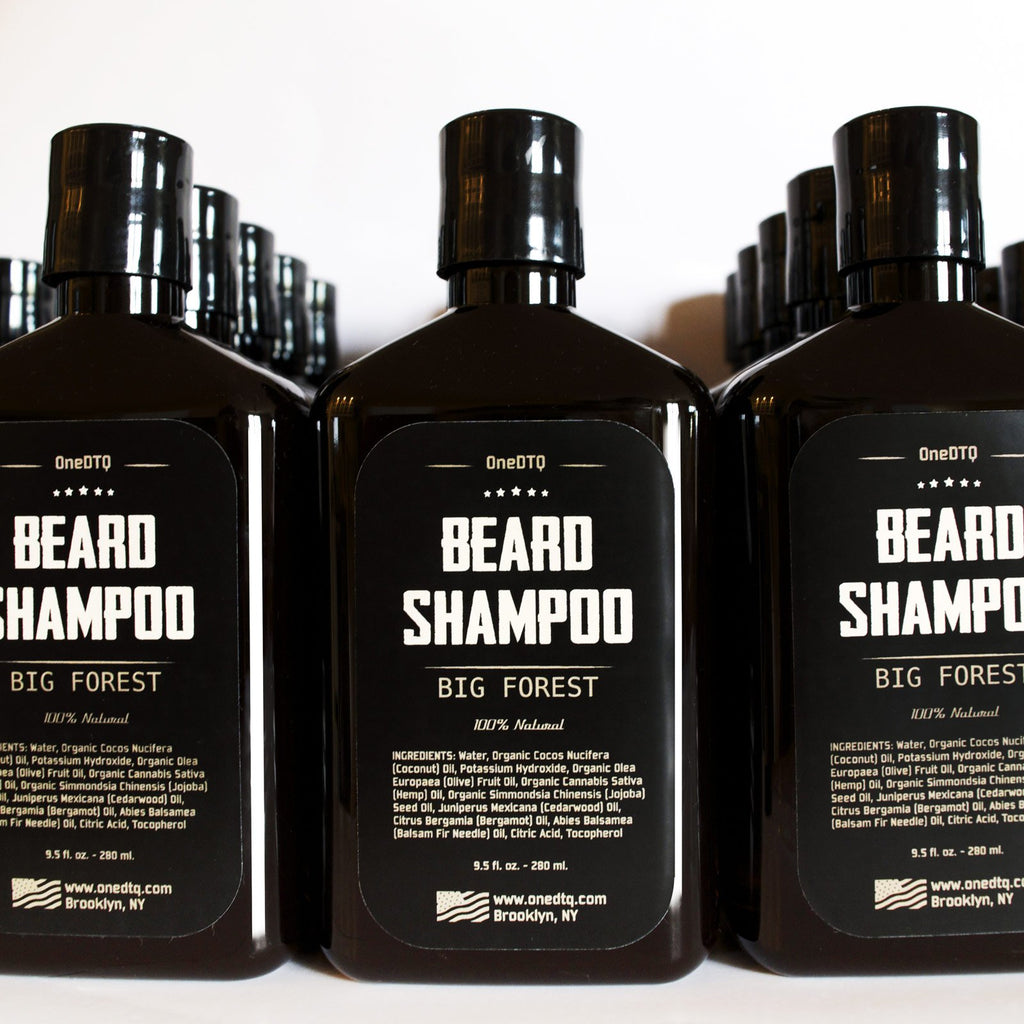Big Forest Beard Growth Shampoo; All Natural & Organic Facial Hair Wash; Men’s Liquid Soap Lathers Big and White, 9 Ounce Bottle