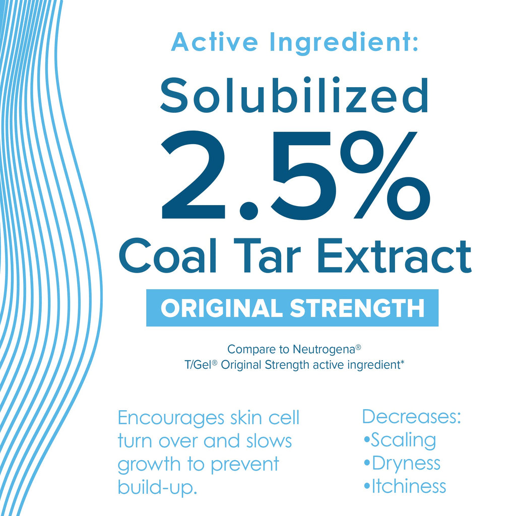 True+Real Coal Tar Therapeutic Plus Tar Gel Anti-Dandruff Shampoo Original Strength 0.5% Coal Tar, 4.4 Fl Oz