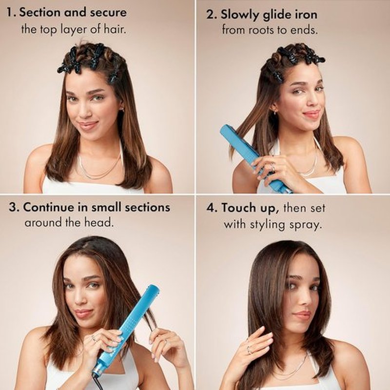 BabylissPRO Nano Titanium Hair Straightener - Professional Ionic Flat Iron for All Hair Types