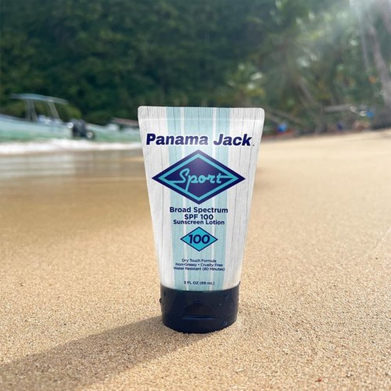 Panama Jack Sport Sunscreen Lotion - SPF 100, Broad Spectrum UVA/UVB Protection, Non-Greasy, PABA, Paraben, Gluten & Cruelty Free, 3 FL OZ (Pack of 1)