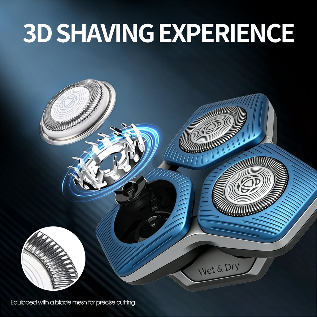 SH71/50 Replacement Heads for Ph*-lips No*elco Shavers,Compatible with Series 7000 & 5000 Electric Razor Blades, Wet & Dry Use, Easy-Install Replacement Shaver Heads, 1 Pack (Blue)
