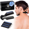 NeatNeck Precision Neck Shaver for Men and Women - Compact & Comfortable Grip with 3 Disposables Razor Blades - Smooth Shave for Harry Necks - Portable Design, Up to 30 Uses - Helps Sensitive Skin