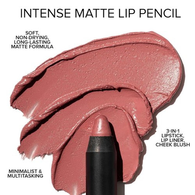 Nudestix Intense Matte Lip + Cheek Pencil - 3-in-1 Long-Wear Lipstick, Liner & Blush | Waterproof, Vegan, Preservative-Free