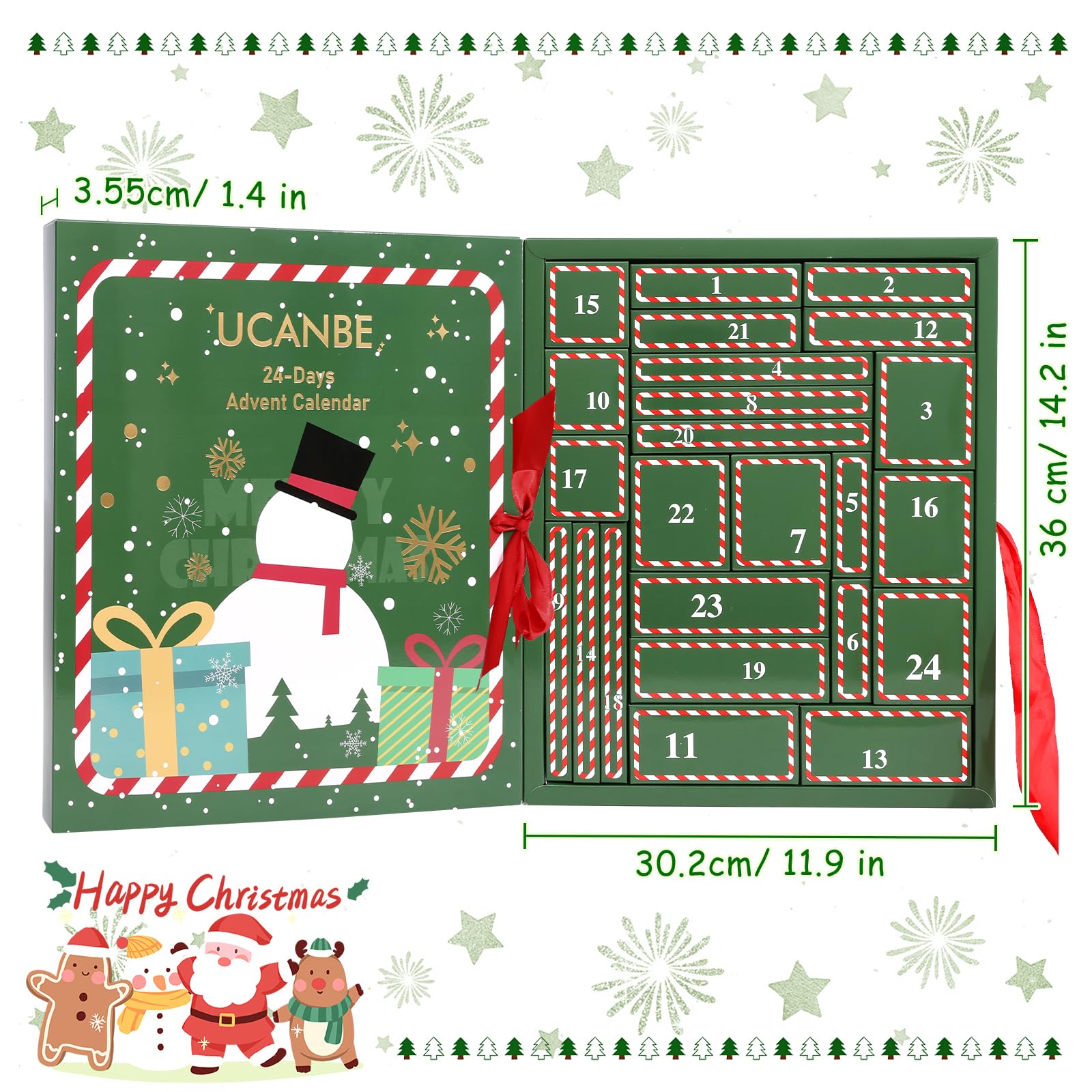 UCANBE Makeup Advent Calendar 2025 for Women Teens Girls, 24 Piece Christmas Holiday Gift Sets, Beauty & Cosmetic Surprises Countdown
