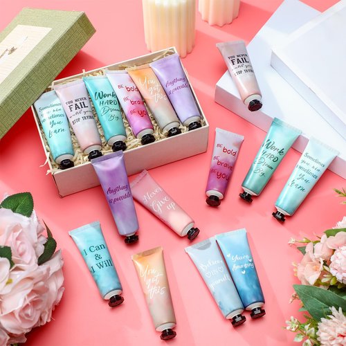 Leelosp 20 Pack Employee Appreciation Team Gift Bulk Travel Size Hand Cream Inspirational Natural Fragrance Hand Lotion Winter Thank You Gift for Women Teacher Nurse Coworker Staff Baby Shower