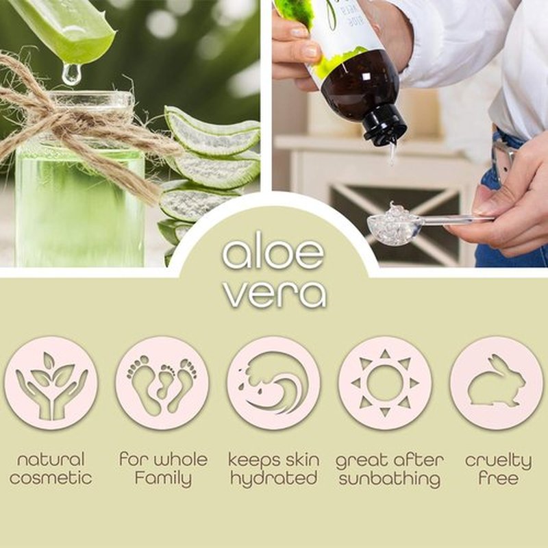 Premium Nature Aloe Vera Gel - Pure Moisturizer for Face & Dry Skin | Sunburn Relief, 1 Gallon (128 fl oz)
