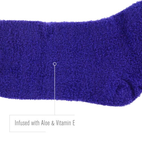 Airplus Aloe and Vitamin E Infused Moisturizing Socks, Women's Size 5-11, 1-Pair, Colors May Vary,2 Count (Pack of 1)