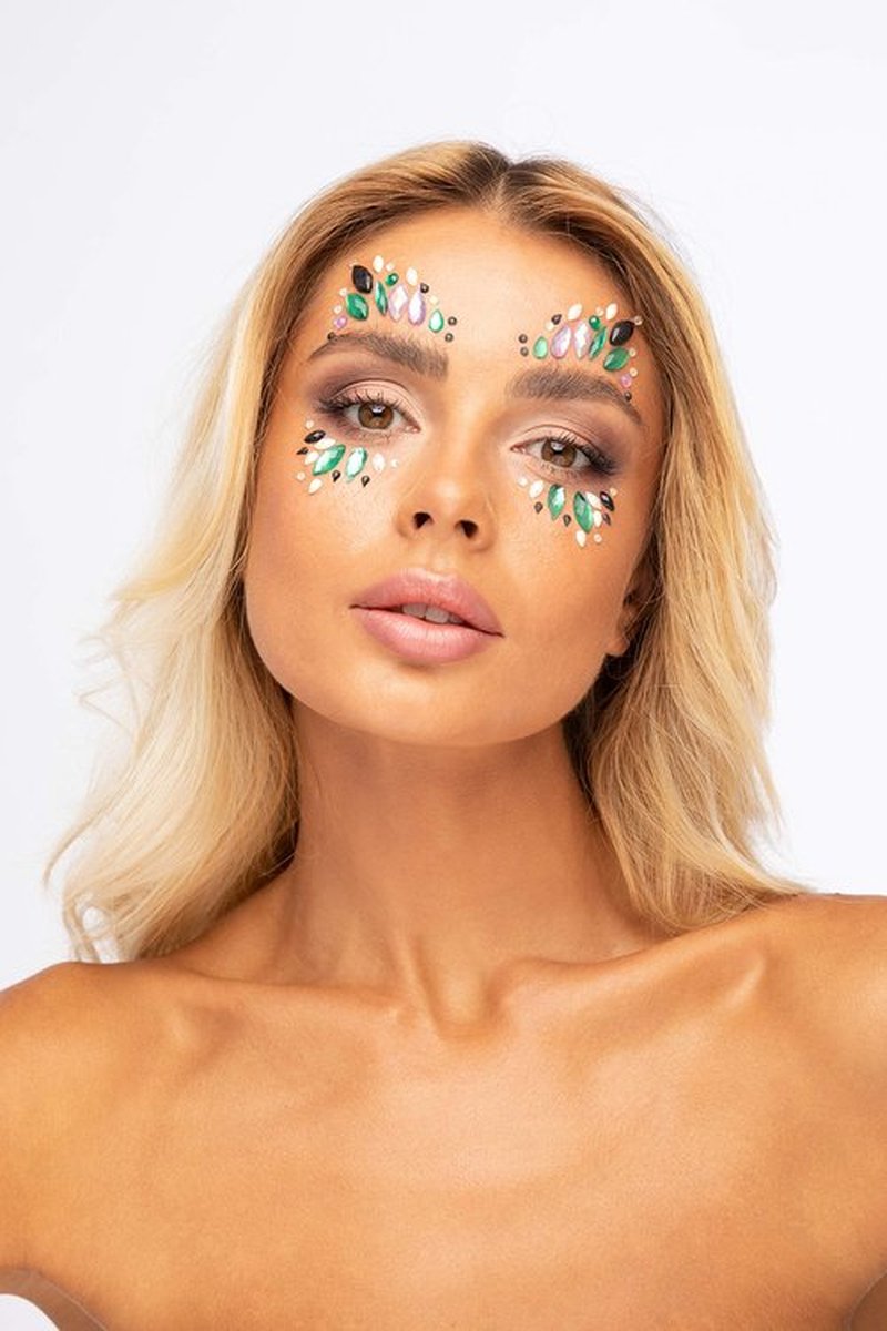 Face Jewels by Moon Glitter - Festival Face Body Gems, Crystal Make up Eye Glitter Stickers, Temporary Tattoo Jewels (Fairy Dust)