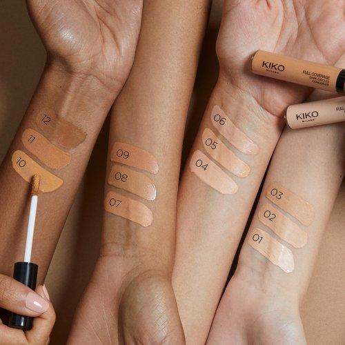 KIKO Milano Full Coverage Dark Circles Concealer 01 | High-Coverage Liquid Concealer For The Face And Eye Area