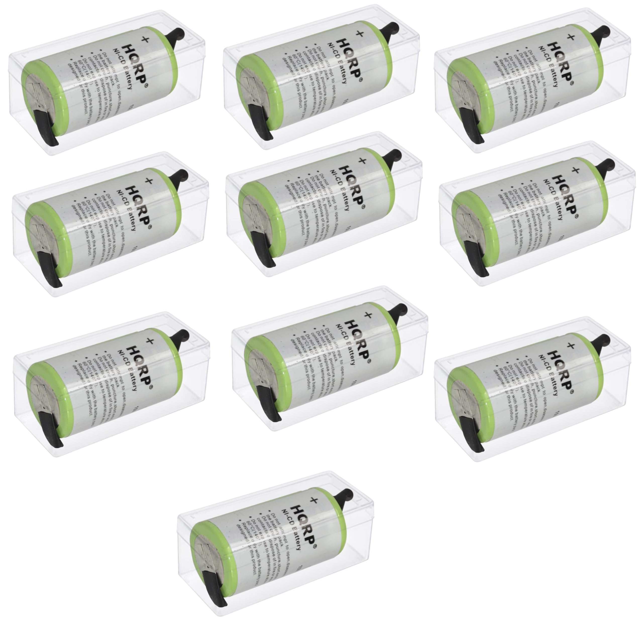 HQRP 10-Pack Battery Compatible with Wahl 00745-302 745-302 9877 9879 8900 8061 7070 7353 7045 7030 7037 7355 5-Star Shaver Trimmer
