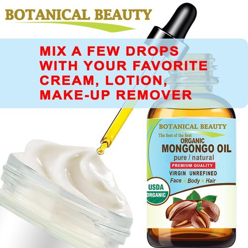 Botanical Beauty Organic MONGONGO OIL Manketti Seed Oil 100% Pure Natural Virgin Unrefined Cold-Pressed Carrier Oil for Face Skin Body Hair Lip Nails Rich in Vitamin E (0.5 Fl Oz 15 ml)