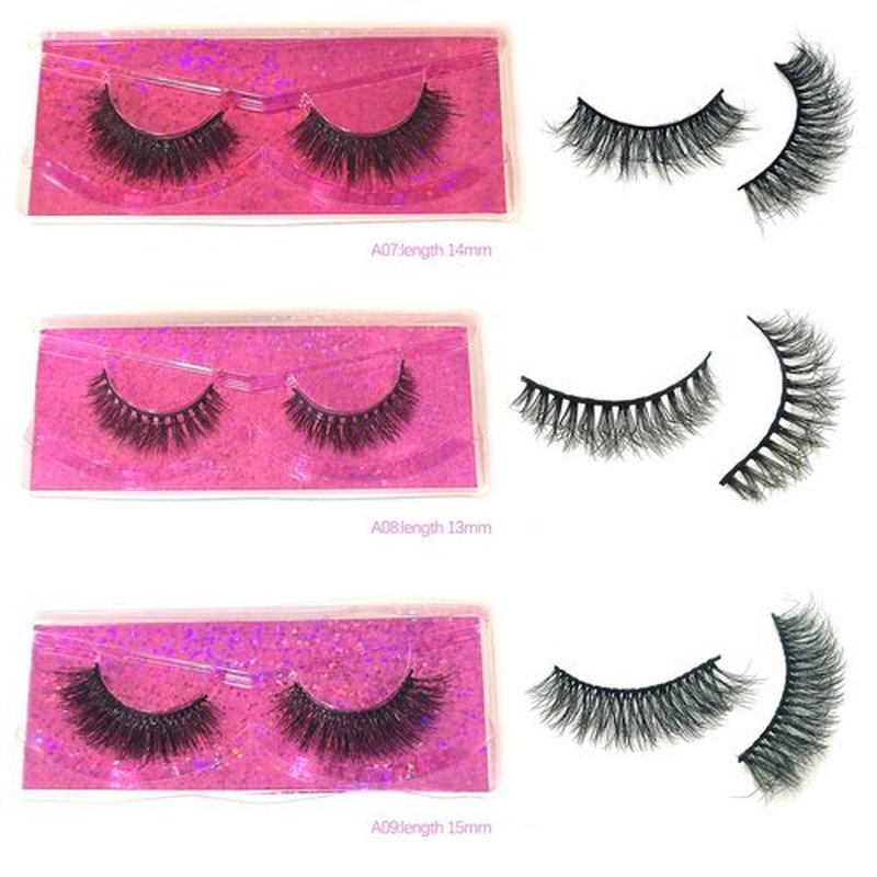 U-Hotmi Natural Look Fluffy Eye Lashes, Faux 3D Mink Lashes 10 Styles Eyelashes Wholesale(10 Pairs)