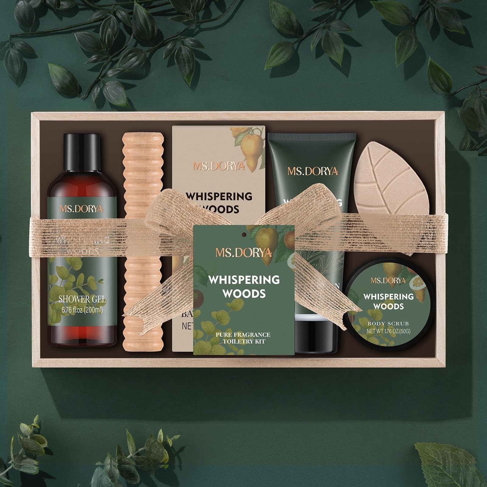 Birthday Spa Gift Set for Her - 6Pcs Bath and Body Kit Spa Basket for Women