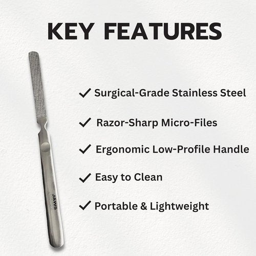 Jaws Podiatry Callus Grater - Surgical Grade Stainless Steel for Efficient Callus Removal | Ergonomic Handle, Silver