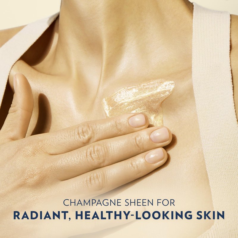 Vaseline Glazed and Glisten Sunlit Glow Body Gel Oil Vanilla Cocoa Shimmering with Ultra-Hydrating Lipids and 100% Pure Cocoa Butter, 6.8 Oz