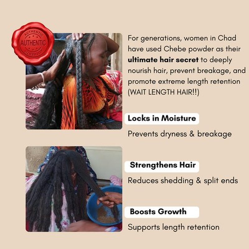 Original Chebe Oil Powdered Blend (4 oz) With Rosemary and Olive | Prevents Breakage, Retains Moisture, Nourishes Multi-Use Supports Length Retention Oil Natural Hair | ChebeUSA byUhuru Naturals