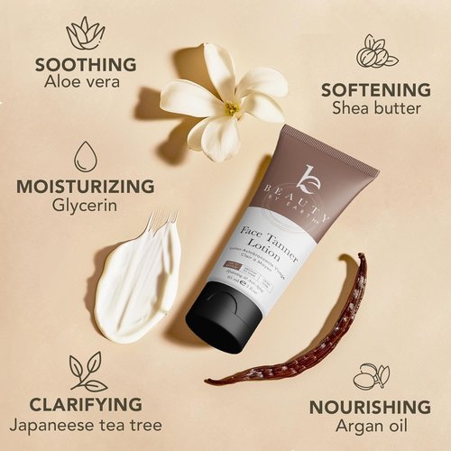 Face Tanner by USA Made | Natural & Organic Gradual Self Tanner Lotion for Streak-Free Glow