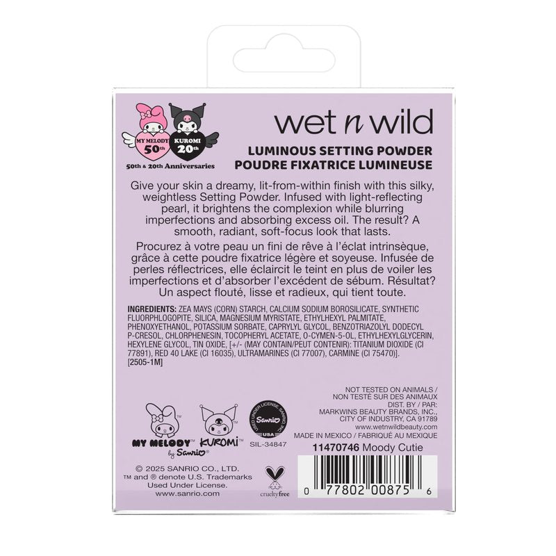 wet n wild My Melody and Kuromi Luminous Loose Setting Powder - Moody Cutie