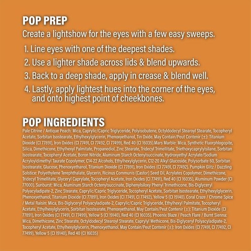 POP Beauty LIGHTSHOW Palette - Fire Fit | 12 Richly-Pigmented Eyeshadows in Matte, Metallic, Satin & Glitter Finishes