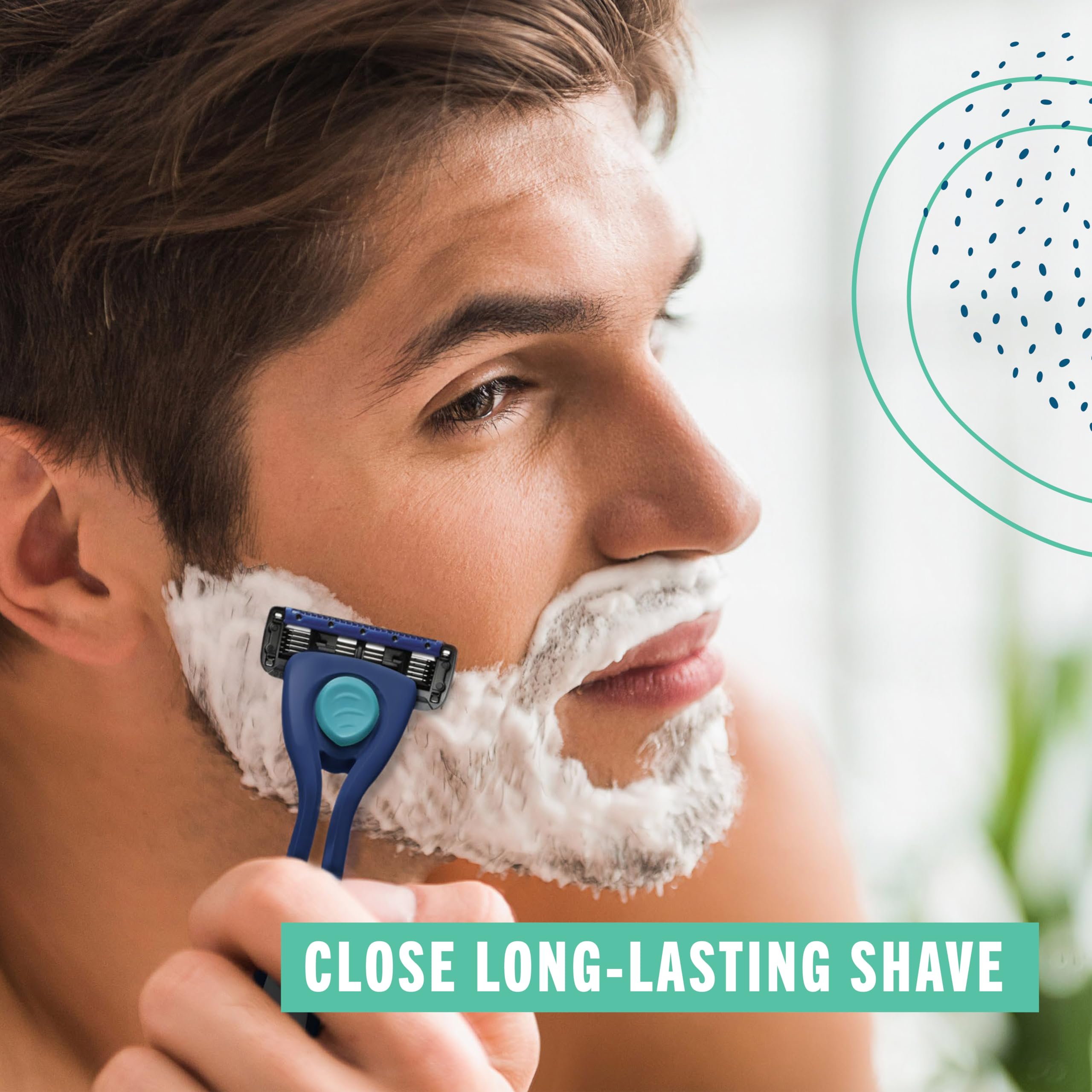 Preserve Shave 5 Razor, Recycled Handle & Ceramic Blades, Sunshine Yellow