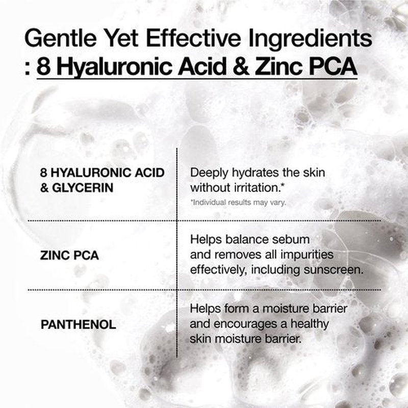 Anua Hydrating Gentle Foaming Cleanser, Hyaluronic Acid, Glycerin, Zinc, Panthenol, Korean Face Wash for Dry Skin, for Double Cleansing, Korean Skincare (150ml/5.07fl oz.)