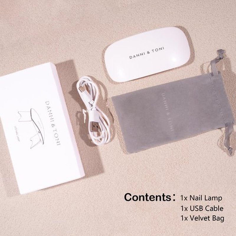 DANNI & TONI UV LED Nail Lamp 6W Mini Nail Dryer for Gel Nail Polish Professional Nail Curing Lamp Travel Size