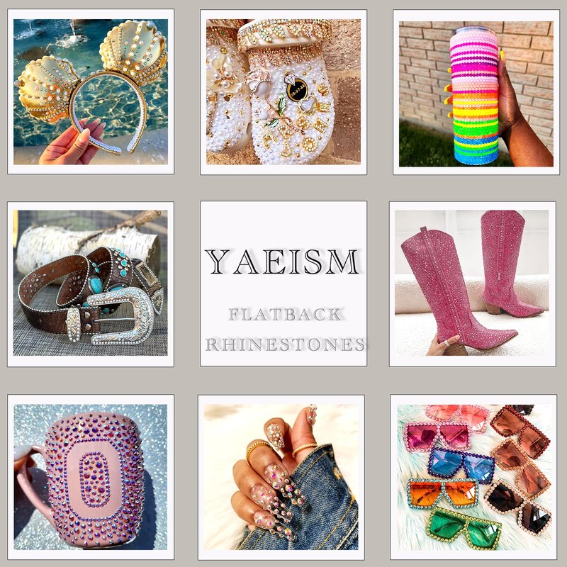 YAEISM 22800Pcs Flatback Rhinestones Multi Sizes Colorful Jelly Rhinestones Resin 6 Colors AB Nail Gems for Crafts Makeup Face Tumblers DIY Decoration 2/3/4/5mm