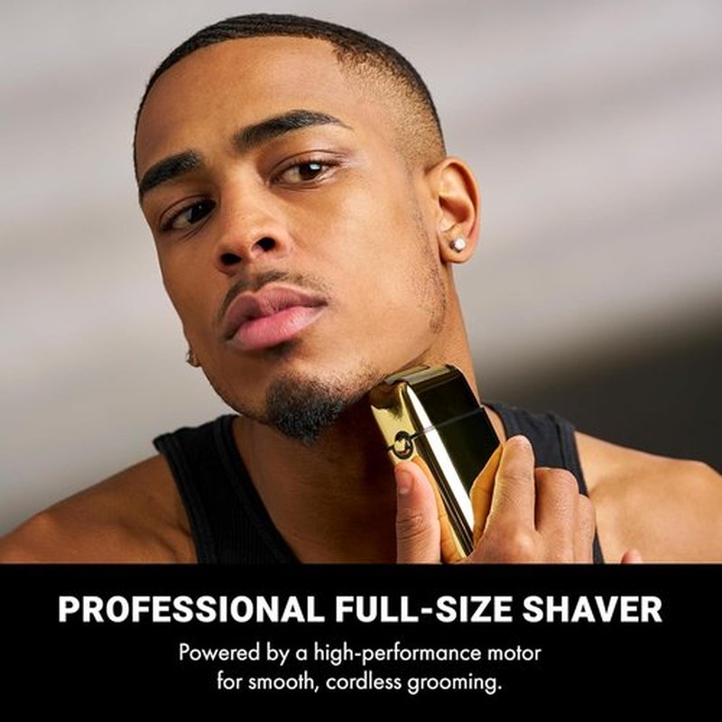 BaBylissPRO METALFX Double Foil Shaver - Portable Cordless Electric Razor for Head, Beard & Neck