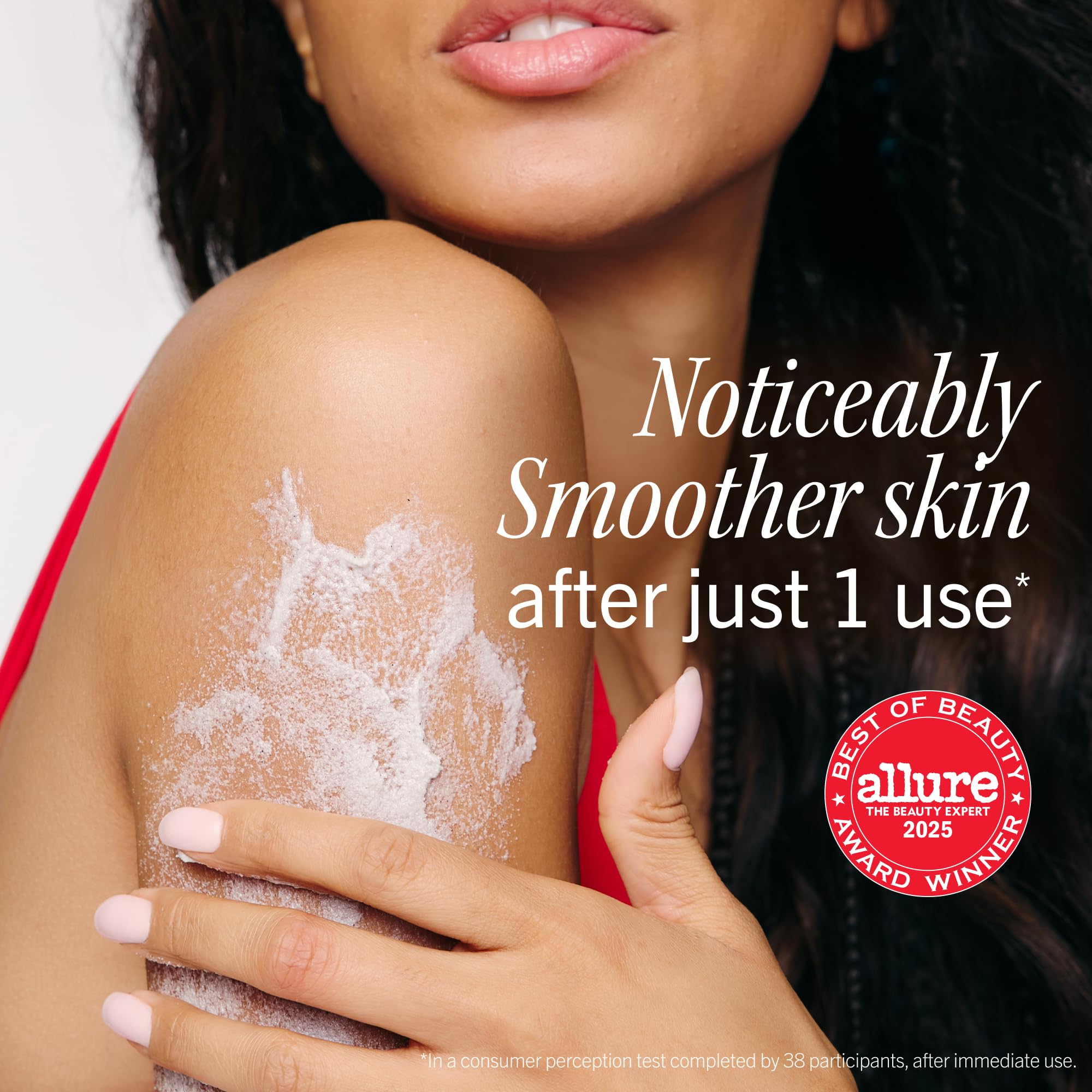 First Aid Beauty KP Bump Eraser Body Scrub with 10% AHA - Dermatologist-Tested Keratosis Pilaris Exfoliator - Support for Rough Bumps, Uneven Skin Texture & Strawberry Skin - Sensitive Skin - 10 oz