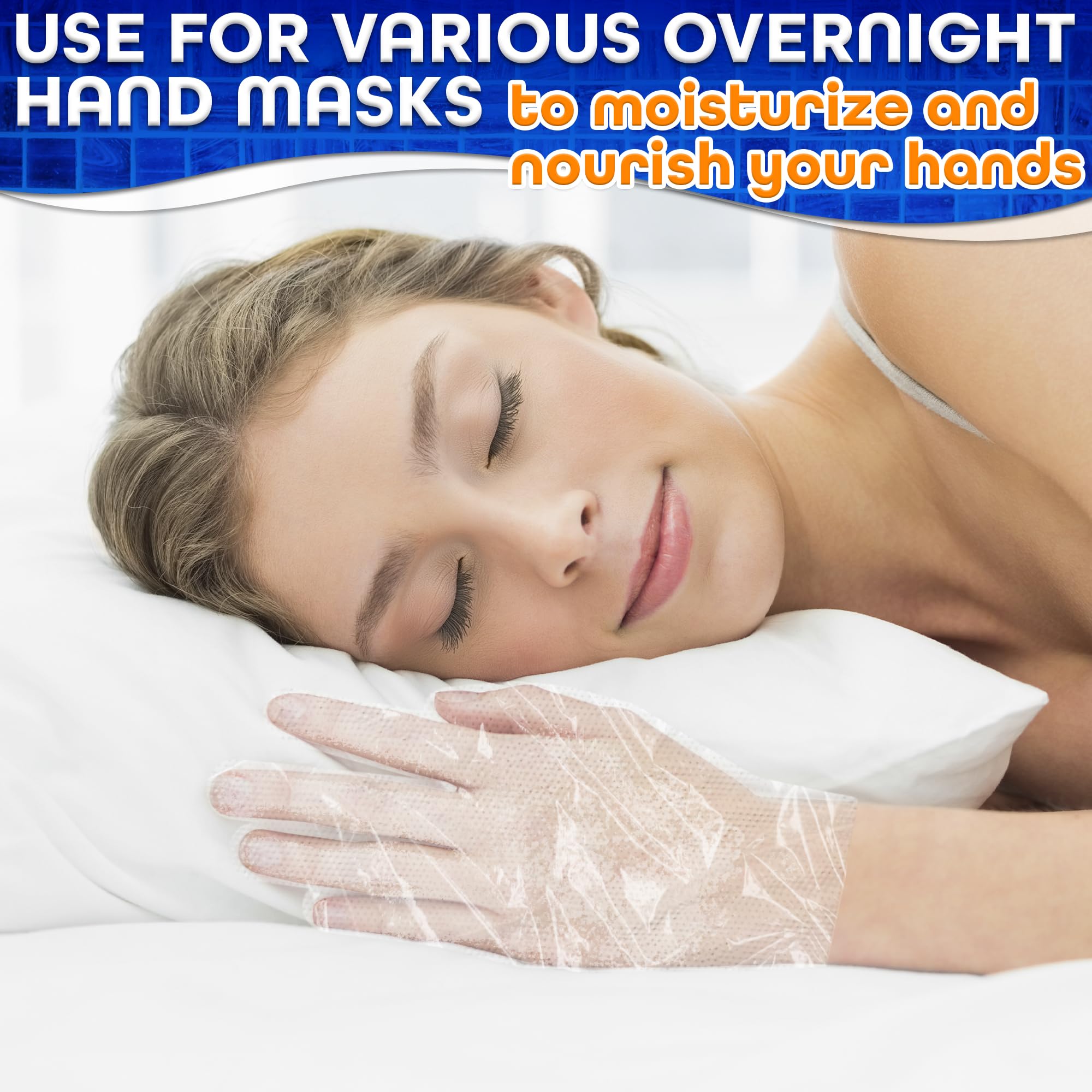 200 Pcs Paraffin Gloves for Hands – Lightweight, Disposable, Transparent, Leak-Resistant Multi-Use Plastic Gloves – Easy to Use for Paraffin Wax Hand Care, Spa, Manicure, Cooking, Cleaning & Hair