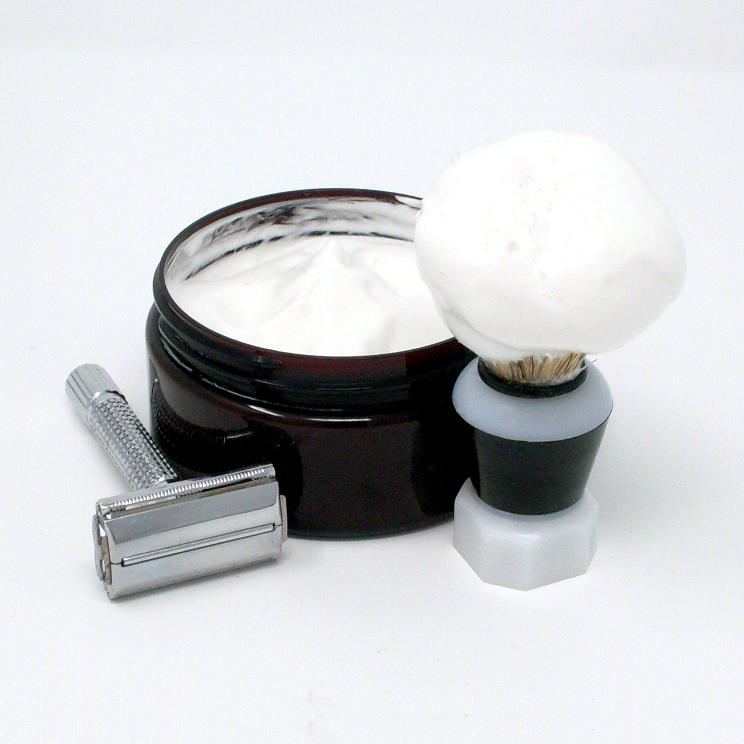 TSE for Men Lavender Sage Shaving Soap with Tallow and Shea Butter. Natural Ingredients for Rich Lather and a Smooth Comfortable Shave. Artisan 4.5 oz Semi-Soft Italian Style. Made in the USA.