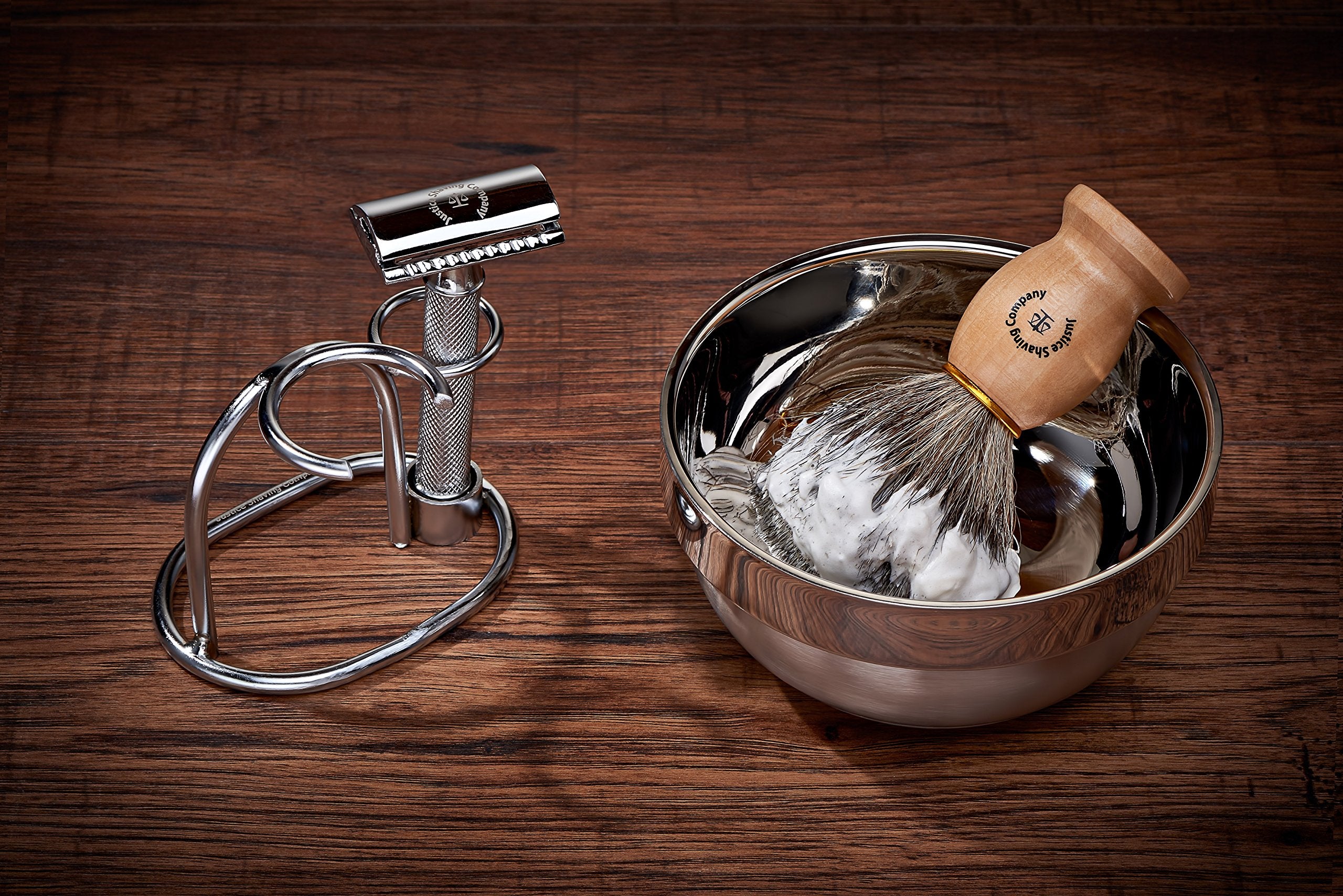 Justice Shaving Company Shave Bowl - Dual Layer Stainless Steel