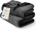 Bedsure GentleSoft Fleece Blanket - Soft, Lightweight, Plush Cozy Luxury in Charcoal, 84x90 Inches